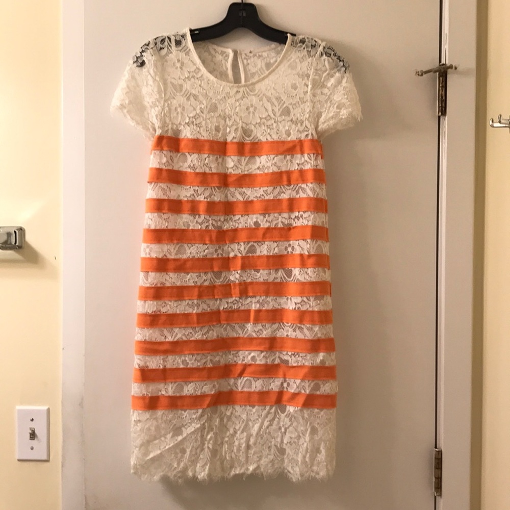 Striped lace dress